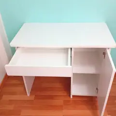 AMUEBLE - Escritorio de melamine niña UNICORNIO Blanco Tiendas