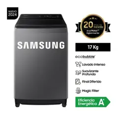 SAMSUNG - Lavadora 17KG Smart EcoBubble WA17CG6441BDPE Gris