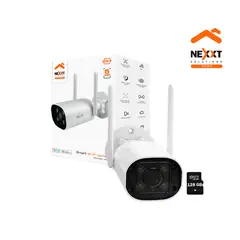 NEXXT SOLUTIONS - Cámara Wifi Nexxt NHC-OF10 5MP 2k+ Exterior Sirena Vision noche RJ45 + SD 128GB