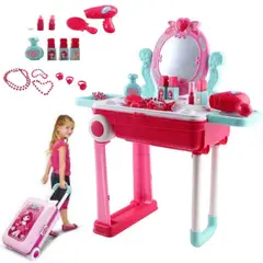 GENERICO - SET DE BELLEZA TOCADOR  PARA NIÑAS 2 EN 1