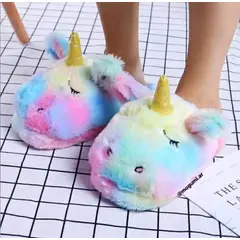 GENERICO - Pantuflas Unicornio Multicolor