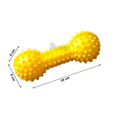 GENERICO - Masticador Pet en Forma de Pesa Amarillo Y+Regalo Agendita