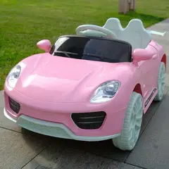 GENERICO - Carro Babi rosado a batería para niñas 6V