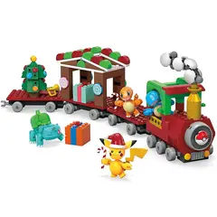 POKEMON - Mega Pokémon Set 4 Tren Navidad 373 Bloques o Piezas
