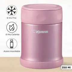 ZOJIRUSHI - Termo de Comida Steel Food Rosado 350 Ml