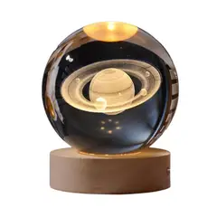GENERICO - Lampara Saturno 3D Lámpara Modelo Saturno Grande Esfera de 8cm