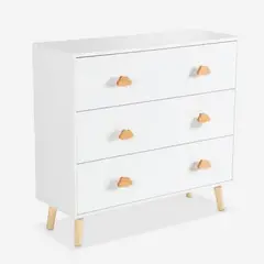 DIBA MUEBLES - Comoda Infantil 3Cajones Juniper Blanco DIBA Muebles