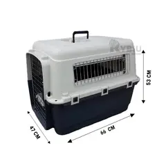 RYBIU IMPORT - Portadora de Animales en Tono Plomo Oscuro Y+Ligas de Regalo