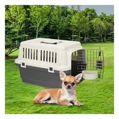 GENERICO - Transportador Ideal para Mascota L50 Plomo Oscuro Y+Stickers