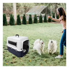 GENERICO - Contenedor de Mascota Seguro L70 Plomo Oscuro Y+MiniAgenda