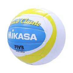 MIKASA - PELOTA DE VÓLEY PLAYA COSIDO SOFT TOUCH 5 AMARILLO
