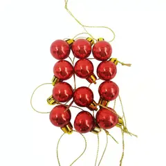 GENERICO - ESFERA BRILLO ROJO - 24 UNIDADES