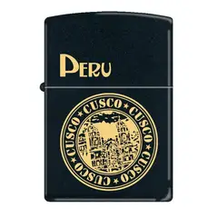 ZIPPO - Encendedor Black Matte Perú Cusco