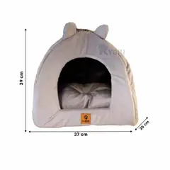 RYBIU IMPORT - Casita Canina Talla S en Plomo Y+Regalo Ligas para Peinar