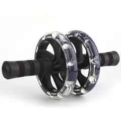 ALPHA GYM - Rueda abdominal doble llanta tapete Acrilica