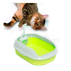 RYBIU IMPORT - Urinario para Gatos Abierto en Color Verde Y+MiniAgenda