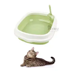 RYBIU IMPORT - Bandeja Duradera de Gatos 40x33x11 Verde Y+Post-it Adhesivos