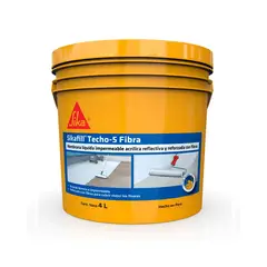 SIKA - Impermeabilizante para Techos SikaFill Techo-5 Fibra Gris Balde x 4 L