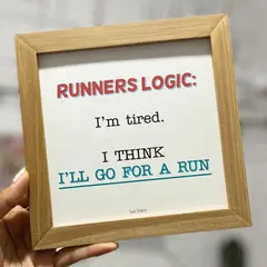 CASA PIZARRO - Cuadro regalo para runners, 17 x 17 cm