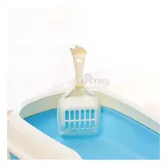 RYBIU IMPORT - Arenero Adaptable para Gatos en Tono Azul Y+Papel de Regalo