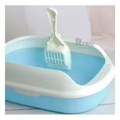 RYBIU IMPORT - Arenero Estetico y Util para Gatitos Azul Y+Regalo Stickers