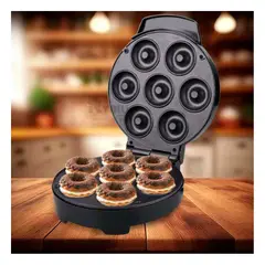 RYBIU IMPORT - Maquina Circular de 7 Mini Donas en Color Negro.