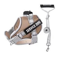 GENERICO - ARNÉS BEIGE TALLA M REFLECTANTE PARA PERROS CON ASA