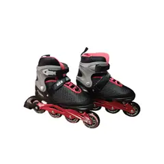 OLLIE - PATIN LINEAL ROSA CON NEGRO L 38-41