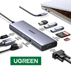 UGREEN - Adaptador Tipo C 9 en 1 Multiport Hub Estacion Lan Hdmi 4k 100W