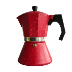 CORBETTA - Cafetera Italiana Roja 6 Tazas - Granito