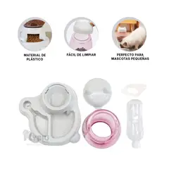 RYBIU IMPORT - Plato Funcional y Util para Gatos Color Blanco Y+MiniAgenda