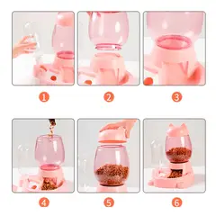 GENERICO - Comedero Moderno Unido Pet de Tono Rosado Y+Papel de Regalo