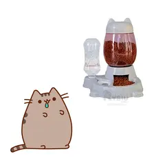 GENERICO - Comedero Didactico para Mascotas Gris Y+Papel de Regalo