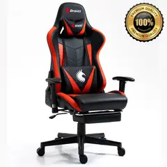 DREIZT - Silla Gamer Apolo Series Rojo 180° Alta Calidad con Posapies