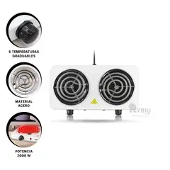 RYBIU IMPORT - Estufa con Control en Color Blanco Y+Regalo Agendita