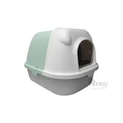 GENERICO - Caja para Gatos Funcional de Verde y Plomo Y+Regalo Stickers