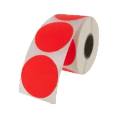 GENERICO - Rollo de etiquetas adhesivas térmicas circulares
