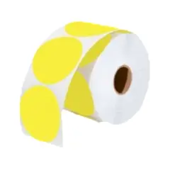 GENERICO - Rollo de etiquetas adhesivas térmicas circulares