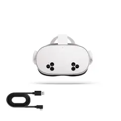 META - Gafas de Realidad Virtual Quest 3S 128GB Pack Cable Link