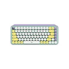 LOGITECH - TECLADO POP KEYS INALAMBRICO BLUETOOTH FRESH VIBES LILA VERDE