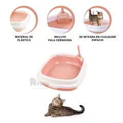 RYBIU IMPORT - Caja Facil de Lavar 40x33x11 Rosado Y+Envoltorio de Regalo