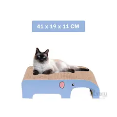 RYBIU IMPORT - Raspador Didactico para Felino Marron Y+Banderitas adhesivas