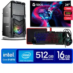 ANTRYX - Computadora Pc Intel Core i7 3770 Monitor 24 fhd' RAM 16 GB SSD 500 GB