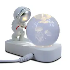 GENERICO - Lampara Decorativa de Astronauta - Esfera de Cristal