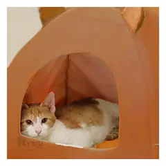 GENERICO - Cama Diseño de Iglu de Marron Talla L Y+Regalo Agendita