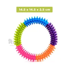 GENERICO - Argolla para Mascota de Color Multicolor Y+Ligas de Regalo