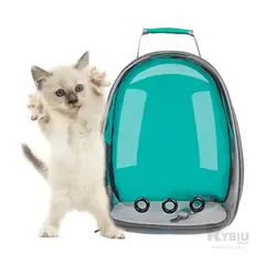 RYBIU IMPORT - Maletin para Mascotas Resistente en Verde Y+Gift Stickers