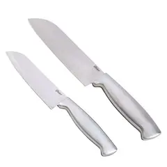 OSTER - Set de Cuchillos Oster® 2Pzs Santoku Acero Inoxidable 91602 02