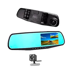 GENERICO - Retrovisor para Auto DVR + Reversa UHD + Visión Nocturna