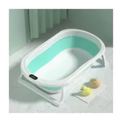GENERICO - Tina Bañera Plegable Para Bebé Con Temperatura Verde Claro